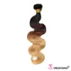 Ombre Capelli Umani Tesse Onda Del Corpo 3 o 4 Fasci Tre Toni 1B 4 27 Capelli Vergini Brasiliani Ombre Estensioni Dei Capelli Fasci Spessi3395257