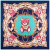 Sciarpa stampata in seta Orso Fazzoletto moda Sciarpe donna donna silenziatore di grado superiore lungo chiffon Bella bandana scialle avvolgente