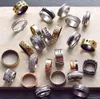 10 unids / lote mezcla tamaño de estilo acero inoxidable anillos de racimo de acero inoxidable para joyería regalo anillo de artesanía RI31 gratis Shipp