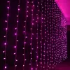 300 600 800 1000 LEDs Wasserfall Outdoor Weihnachten Weihnachten LED String Fairy Hochzeit Event Vorhang Urlaub Licht 220V Haus Garten Clubs Hotels