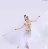 Ayarlanabilir Boyun Yaka Sıcak Worldwide ile Toptan-1pcs Altın Mısır Kostüm Isis Göbek Dansı Wings Dance Wear Kanat