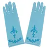 Snow Queen Finger Long Guanti Princess Coronation Blue Girls Biancaneve Fancy Dress Guanti Costume Cosplay 7 colori HH-G15