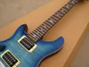 En ny helt elektrisk gitarr Se genom Blue Left Hand Musical Instrument8236097