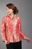 Toptan-Promosyon Geleneksel Çin Lady Saten Ceket Nakış Ceket Çiçek Uzun Kollu Dış Giyim Çiçek Tops S M L XL XXL XXXL M-33
