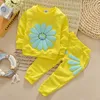 Frühling Herbst Mädchen Trainingsanzug Baby Kinder Blumen Tops Sweatshirt + Hosen 2 stücke Kleidung Anzüge Kinder Baumwolle Outfits Sets 5 farben