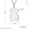 Collana con pendente a forma di orso piccolo a forma di orso da donna calda collana placcata in argento sterling STSN770, collana in argento 925 moda regalo di natale