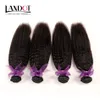 Brazilian Kinky Straight Human Hair Weave Bundles 7A Unprocessed Peruvian Malaysian Indian Italian Coarse Afro Yaki Straight Hair Extensions