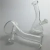 4.3 inch mini glass oil rig bong water pipe with 10mm female 45g clear thick pyrex heady recycler glass bongs