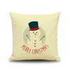 Christmas Pillow Case Office Reindeer Snowman Cushion Cover Home Sofa Hold Pillowcases Cartoon XMS Gift Pillow Cover