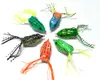 Hengjia Esca da pesca a rana morbida 6 colori 20 pezzi in silicone morbido con gonna Piuma Attrezzatura da pesca 5.5CM 12.5G 1 # Gancio per pollo