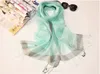 10st Höst New Fashion Woman Silk Scarf Solskyddsmedel Pure Färg Scarf Ladies Mulberry Silk Scarf Scarf 200 * 90cm 16Colors Gratis frakt