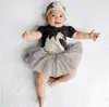 Wholesale INS babies clothes newborn baby one-piece romper dress swan infant giri's rompers toddler jumper suits