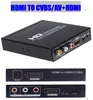 HDMI till RCA /AV /CVBS och HDMI Converter Two Distributör med AV HDMI Outpart Splitter