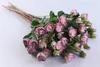 5 PCS Emulational Silk Flower 5 Cabeça Rose Flores Para Casa Decoração Do Partido Decoração de Casamento Flores Artificiales