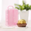 Wedding Favors Holder Acrylic Clear Mini Rolling Travel Suitcase Candy Box Baby Shower Party Table Decoration Supplies Gifts