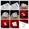 10 sztuk Różne Styl Sterling Posrebrzane pierścienie DMMSR14, Hurtownie Moda 925 Silver Plate Ring Factory Direct Sprzedaż