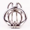 Stainless Steel Small Male Chastity Device 55mm length Curve Chastity Cage Spike Ring Metal Penis Lock BDSM Sex Toys For Men