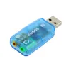 Tarjeta de audio 3D Adaptador de micrófono/altavoz USB 2.0 Tarjeta de sonido envolvente 7.1 CH para computadora portátil PC