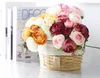 10 pcs Belle Pivoine Artificielle De Mariée De Mariage Bouquets De Haute Qualité De Soie De Fleurs Décoration De La Maison 4 Couleurs Disponibles