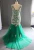 Saudiarabien Mermaid Lace Prom Klänningar Real Image Custom Made Prom Lacks Tulle Africa Formal Slida Party Dresses Evening Wear