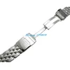 JAWODER Cinturino 22mm 24mm Cinturino cinturino in acciaio inossidabile lucidato completo Accessori per bracciale Adattatore argento per SUPEROCEAN227w