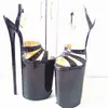 30cm Heel Höjd Sexig Äkta Läder Rund Toe Stiletto Heel Sandals Party Shoes US Storlek 5-14 Norge3005