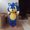 Ny stil Sonic Mascot Costume From The Hedgehog Costume Adult Size Sonic Tecknaddräkt med tre färgfabriker direkt Salre290k bästa kvalitet