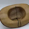 Nowa Plaid Unisex Zachodni Kowboj Kapelusze Trend Słomy Weavings Cap Szeroki Brim Sunhat Dla Mężczyzn Kobiety Kowbojska Cowgirl Kapelusze Outdoor