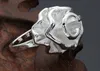 925 Silver Rose Women Ring Chirstmas Band Rings Silver Plated Eastern Party Gift Flower Rings Jewelry