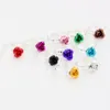 200Pcs Mix Color Rose Flower Fresh Band Rings Resizable DIY Accessories Girls Gift