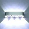 High Power Led Wall Sconces 8W 6W 4W Novelty Aluminum Toughened Glass Led Wall Lamps Up & Down Modern Indoor Wall Lights REC