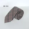 6cm business tie for men plaid necktie cotton neck tie skinny grey neckties for suit men's neckwear 2pcs/lot
