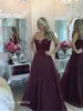 2019 kastanienbraunes burgunderrotes Abendkleid aus Chiffon für besondere Anlässe, formelles Abend-Partykleid in Übergröße, Vestido de Festa