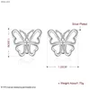 925 aretes de plata joyería de moda de mariposa para las mujeres estilo minimalista fábrica de encanto global caliente al por mayor barato envío gratis