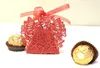 100 stks Laser Cut Hollow Butterfly Candy Box Chocolates Dozen met Lint voor Bruiloft Baby Shower Gunst Gift