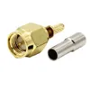 100pcs \ Lot Livraison gratuite Gold SMA Male Plug Center Window Crimp RG174 RG316 LMR100 Câble Connecteurs RF