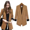 Nice Spring/Autumn New Suits Women Slim Women Clothes Long Sections Hit Color Wild Suits Jacket Coat Fashion Woman Suit Long Sleeve