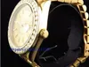 Top quality Luxury Presidential 18038 18k Yellow Gold Diamond Watch Automatic Mens Men's Watch Watches2748