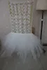 Couvre 2016 sur mesure Tulle dentelle chaise couvre romantique belle chaise ceintures pas cher mariage chaise décorations 017