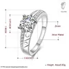Hot sale Full Diamond fashion round 925 silver Ring STPR057D brand new white gemstone sterling silver plated finger rings