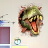 Nytt mode 3D -tryckt dinosaurier djurvägg klistermärken dekor sovrum husrum klistermärken hus hem dekoration miljövänlig pvc safe4086325