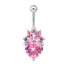 3 kleuren kleine order sieraden jonge mode-sieraden body piercing grote hart bloem dangle navel ringen drop shipping