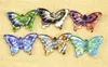 2016 Glashängen Halsband Silverfolie Murano Glas Smycken Fjärilformad Lampwork Glaze Pendant Fit DIY Craft Smycken