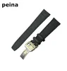 20mm NEW Black Green Nylon and Leather Watch Band strap For IWC watches2229