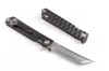 TS401 High End Flipper Folding Mes D2 60HRC Satin Blade Black TC4 Titanium Handvat EDC Pocket Tanto Point Messen