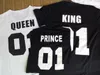 New Family King Queen 01 Camisa estampada 100 Camiseta de algod￳n Madre e Hija Hijo Hijo PROMENTO Princesa Pr￭ncipe Sets Parentchild85747599