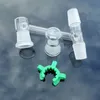 2016 Neuer 14-mm-18-mm-Glas-Dropdown-Adapter mit Reclaimer-Adapter und Keck-Clip, 2 Stecker und 1 Buchse, Glas-Dropdown-Adapter