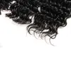 Brazilian Deep Wave Virgin Hair With Closure 4 Bundles With Closure Brazilian Virgin Hair With Free Part Closure HC Human Hair Extensions