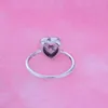 2016 NEWEST Authentic 925 anéis de prata esterlina com clear CZ Fit para encantos pandora jóias mulheres DIY moda Coração Dedos Anel charme amor