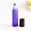 In Stock !COLORFUL Glass Roll On Bottle 10ml (1/3oz) Essential Oil Empty Aromatherapy Perfume Bottles Metal Roller Ball Wholesale 600pcs/lot